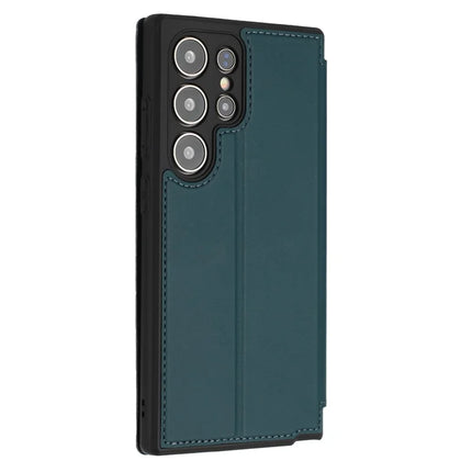 For Samsung Galaxy S23 Ultra Case Magnetic Closure Card Slot Leather Flip Phone Cover