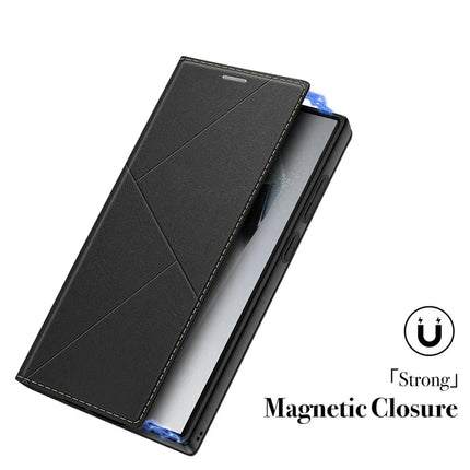 For Samsung Galaxy S23 Ultra Case Magnetic Closure Card Slot Leather Flip Phone Cover