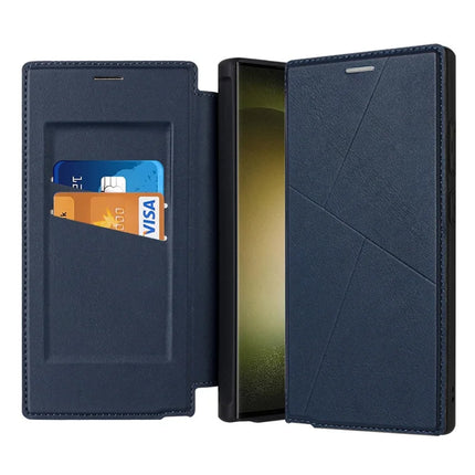 For Samsung Galaxy S23 Ultra Case Magnetic Closure Card Slot Leather Flip Phone Cover