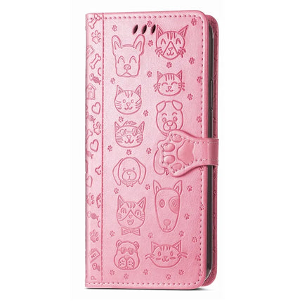 For Realme C75 Leather Wallet Case Flip Phone Cover with Cute Cat Dog Pattern