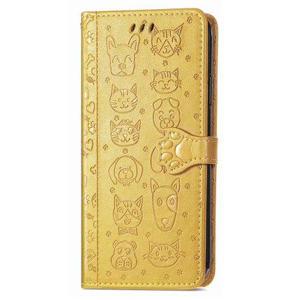 For Realme C75 Leather Wallet Case Flip Phone Cover with Cute Cat Dog Pattern
