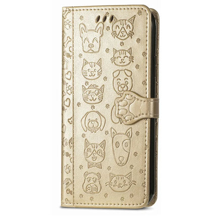 For Realme C75 Leather Wallet Case Flip Phone Cover with Cute Cat Dog Pattern
