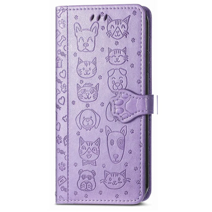 For Realme C75 Leather Wallet Case Flip Phone Cover with Cute Cat Dog Pattern