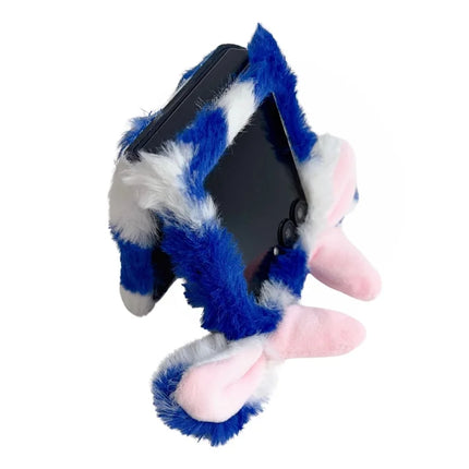 For Motorola Razr 50 Ultra 5G / Razr+ 2024 5G Case Fluffy Cute Cow Winter Plush Inner TPU Phone Cover