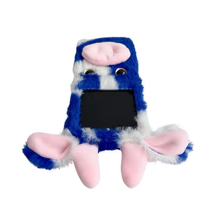 For Motorola Razr 50 Ultra 5G / Razr+ 2024 5G Case Fluffy Cute Cow Winter Plush Inner TPU Phone Cover