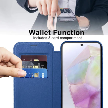 For Samsung Galaxy A36 5G Case Compatible with MagSafe RFID Blocking Leather Phone Cover