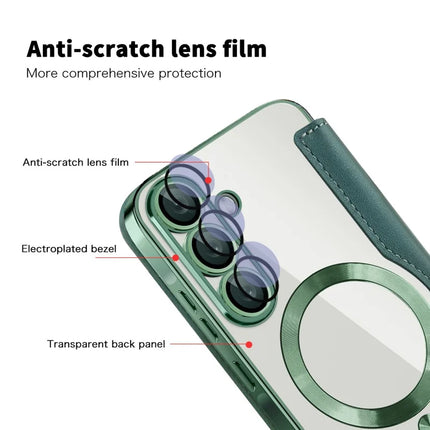 For Samsung Galaxy A36 5G Case Compatible with MagSafe RFID Blocking Leather Phone Cover