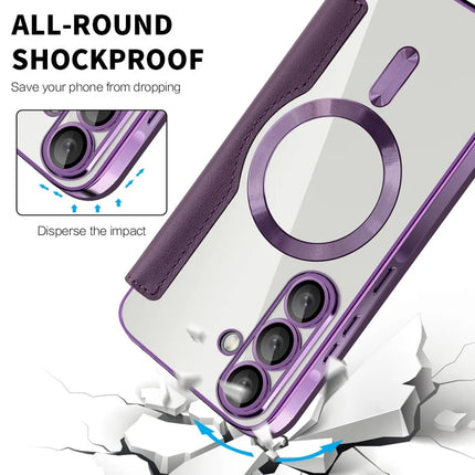 For Samsung Galaxy A36 5G Case Compatible with MagSafe RFID Blocking Leather Phone Cover