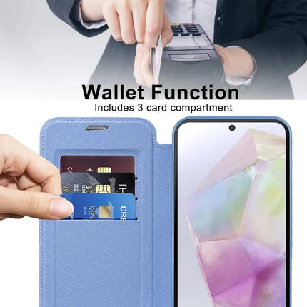 For Samsung Galaxy A36 5G Case Compatible with MagSafe RFID Blocking Leather Phone Cover