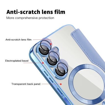 For Samsung Galaxy A36 5G Case Compatible with MagSafe RFID Blocking Leather Phone Cover