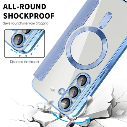 For Samsung Galaxy A36 5G Case Compatible with MagSafe RFID Blocking Leather Phone Cover