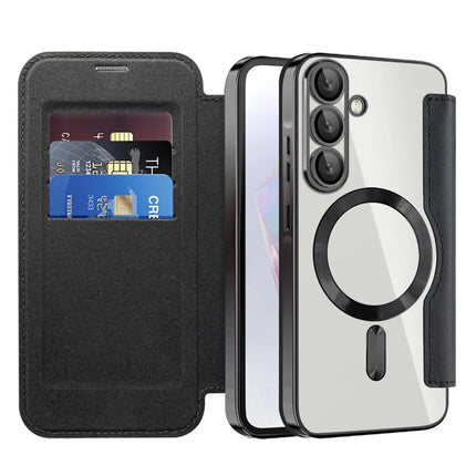 For Samsung Galaxy A36 5G Case Compatible with MagSafe RFID Blocking Leather Phone Cover