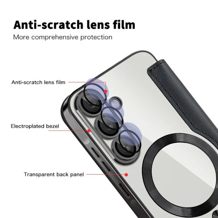 For Samsung Galaxy A36 5G Case Compatible with MagSafe RFID Blocking Leather Phone Cover