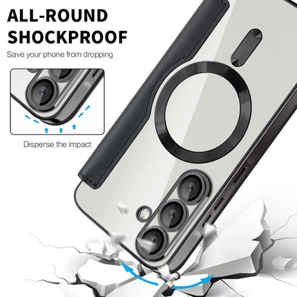 For Samsung Galaxy A36 5G Case Compatible with MagSafe RFID Blocking Leather Phone Cover