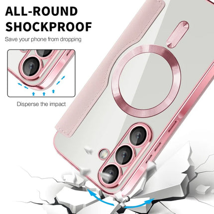 For Samsung Galaxy A36 5G Case Compatible with MagSafe RFID Blocking Leather Phone Cover