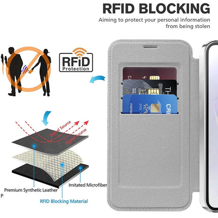 For Samsung Galaxy A36 5G Case Compatible with MagSafe RFID Blocking Leather Phone Cover