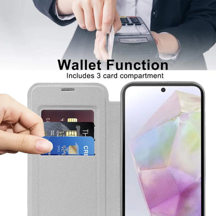 For Samsung Galaxy A36 5G Case Compatible with MagSafe RFID Blocking Leather Phone Cover