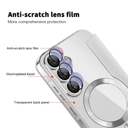 For Samsung Galaxy A36 5G Case Compatible with MagSafe RFID Blocking Leather Phone Cover