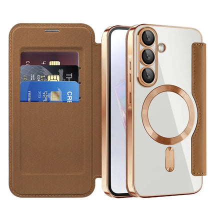 For Samsung Galaxy A36 5G Case Compatible with MagSafe RFID Blocking Leather Phone Cover