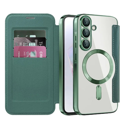 For Samsung Galaxy A36 5G Case Compatible with MagSafe Rhombus PU Leather Phone Cover