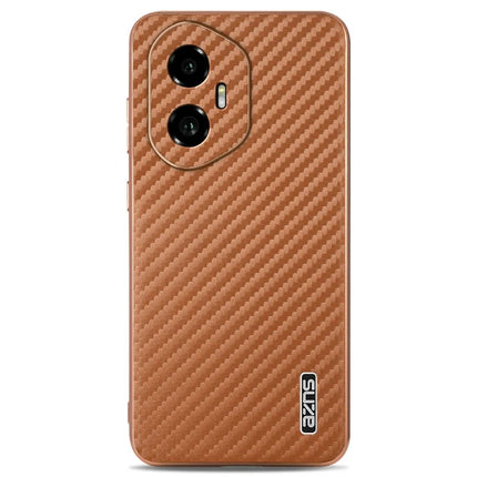 AZNS For Honor 300 Case Electroplating Carbon Fiber Texture PU + TPU Phone Cover