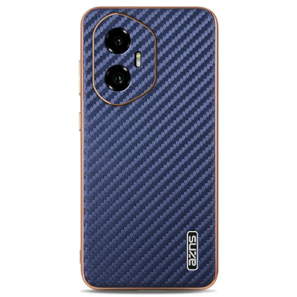 AZNS For Honor 300 Case Electroplating Carbon Fiber Texture PU + TPU Phone Cover