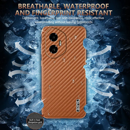 AZNS For Honor 300 Case Electroplating Carbon Fiber Texture PU + TPU Phone Cover