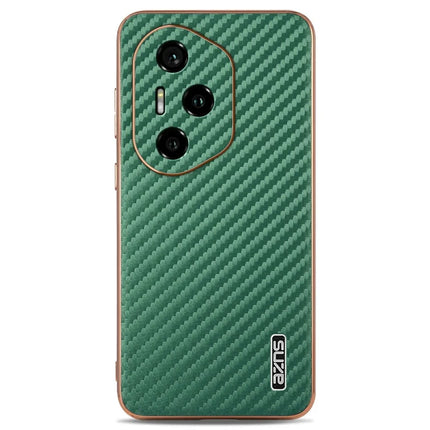 AZNS For Honor 300 Pro Case Electroplating Carbon Fiber Texture PU + TPU Phone Cover