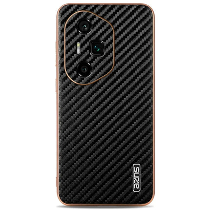 AZNS For Honor 300 Ultra Case Electroplating Carbon Fiber Texture PU + TPU Phone Cover
