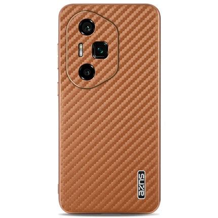 AZNS For Honor 300 Ultra Case Electroplating Carbon Fiber Texture PU + TPU Phone Cover