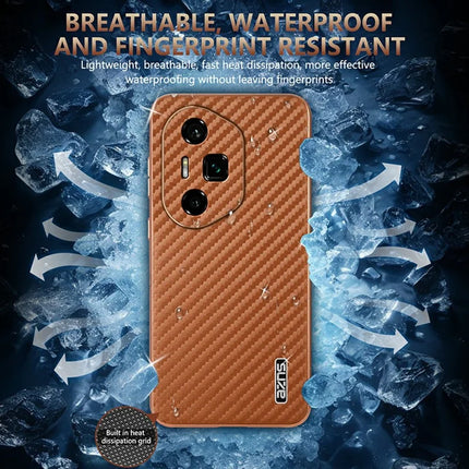 AZNS For Honor 300 Ultra Case Electroplating Carbon Fiber Texture PU + TPU Phone Cover