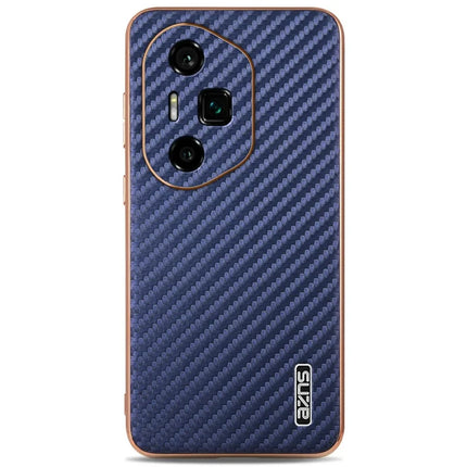 AZNS For Honor 300 Ultra Case Electroplating Carbon Fiber Texture PU + TPU Phone Cover