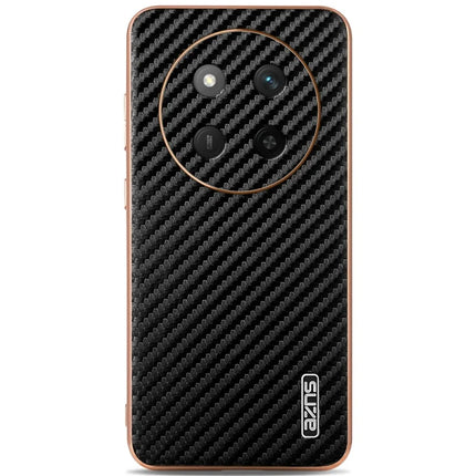 AZNS For Honor X60 Pro 5G Case Electroplating Carbon Fiber Texture PU + TPU Phone Cover