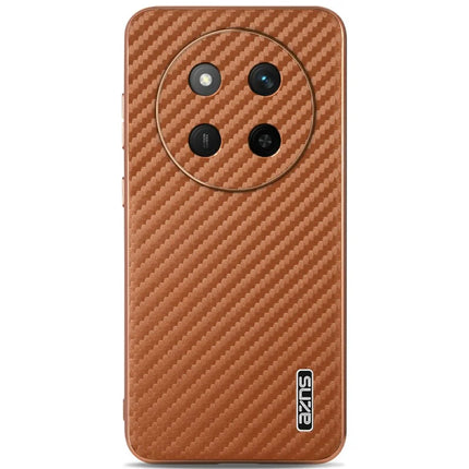 AZNS For Honor X60 Pro 5G Case Electroplating Carbon Fiber Texture PU + TPU Phone Cover