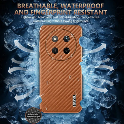 AZNS For Honor X60 Pro 5G Case Electroplating Carbon Fiber Texture PU + TPU Phone Cover