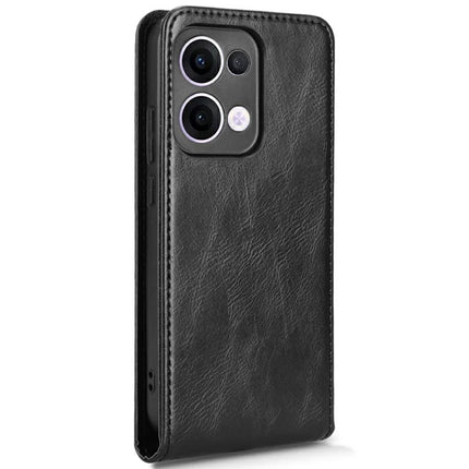 For Oppo Reno13 5G (Global) Case with Card Slot Magnetic Vertical Flip Leather Phone Cover