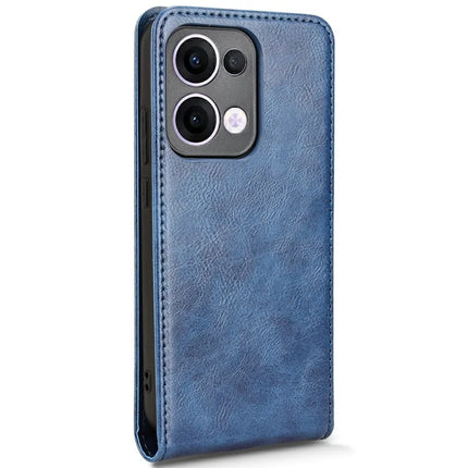 For Oppo Reno13 5G (Global) Case with Card Slot Magnetic Vertical Flip Leather Phone Cover