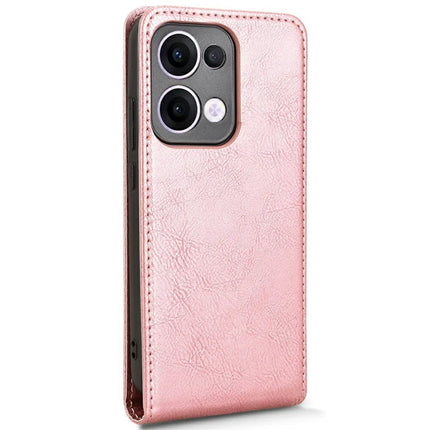 For Oppo Reno13 5G (Global) Case with Card Slot Magnetic Vertical Flip Leather Phone Cover