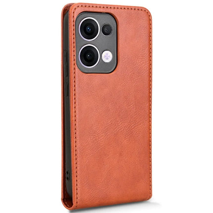 For Oppo Reno13 5G (Global) Case with Card Slot Magnetic Vertical Flip Leather Phone Cover