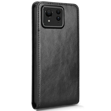 For Asus Zenfone 11 Ultra 5G Case with Card Slot Magnetic Vertical Flip Leather Phone Cover