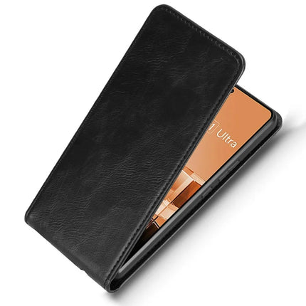 For Asus Zenfone 11 Ultra 5G Case with Card Slot Magnetic Vertical Flip Leather Phone Cover
