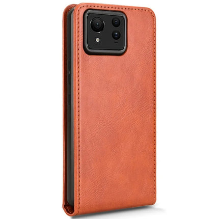 For Asus Zenfone 11 Ultra 5G Case with Card Slot Magnetic Vertical Flip Leather Phone Cover