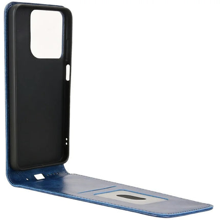 For Motorola Moto G15 Power 4G  /  G15 4G Case with Card Slot Magnetic Vertical Flip Leather Phone Cover