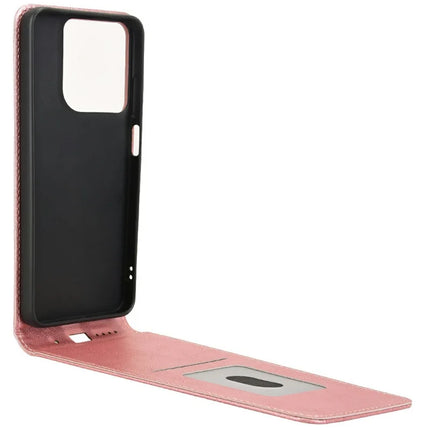 For Motorola Moto G15 Power 4G  /  G15 4G Case with Card Slot Magnetic Vertical Flip Leather Phone Cover