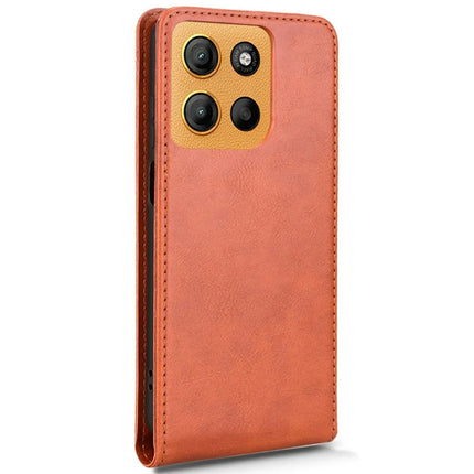 For Motorola Moto G15 Power 4G  /  G15 4G Case with Card Slot Magnetic Vertical Flip Leather Phone Cover