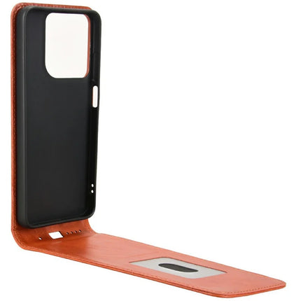 For Motorola Moto G15 Power 4G  /  G15 4G Case with Card Slot Magnetic Vertical Flip Leather Phone Cover