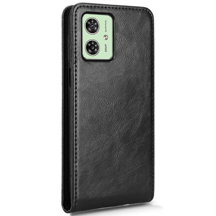 Leather Case For Motorola Moto G54 5G  /  G54 Power 5G  /  G64 5G  /  G64y 5G Magnetic Vertical Flip Phone Cover with Card Slot
