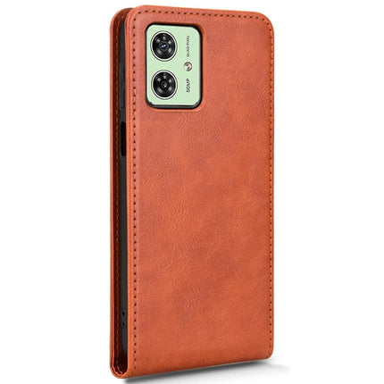 Leather Case For Motorola Moto G54 5G  /  G54 Power 5G  /  G64 5G  /  G64y 5G Magnetic Vertical Flip Phone Cover with Card Slot