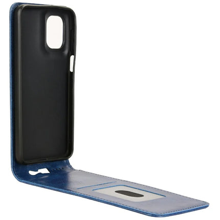 For Motorola Moto G55 5G Case with Card Slot Magnetic Vertical Flip Leather Phone Cover