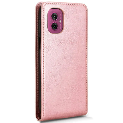 For Motorola Moto G55 5G Case with Card Slot Magnetic Vertical Flip Leather Phone Cover